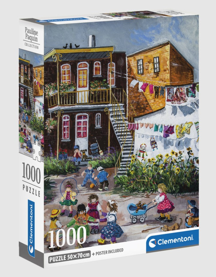 CLEMENTONI JIGSAW PUZZLE 1000 PIECES - NEIGHBORHOOD PARTY #83018