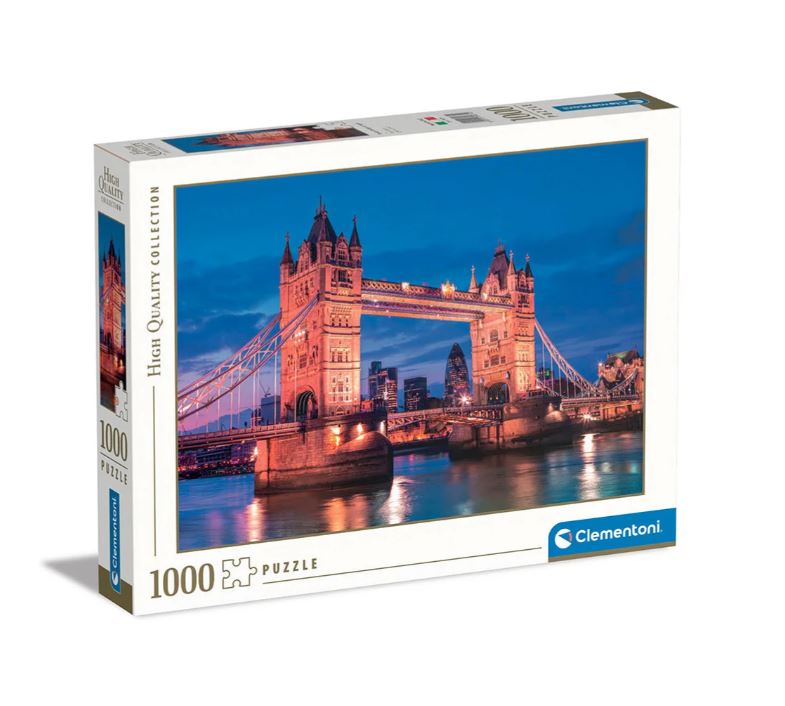 CLEMENTONI JIGSAW PUZZLE 1000 PIECES - TOWER BRIDGE IN LONDON (ENGLAND)