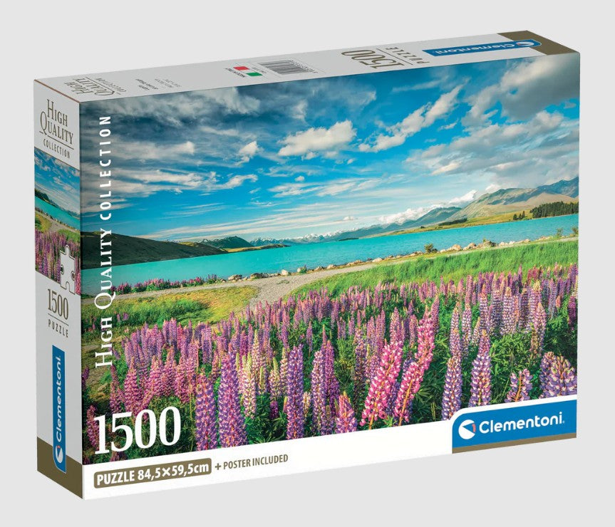 CLEMENTONI CASSE-TÊTE 1500 PIÈCES - LUPINS AU LAC TEKAPO #31731