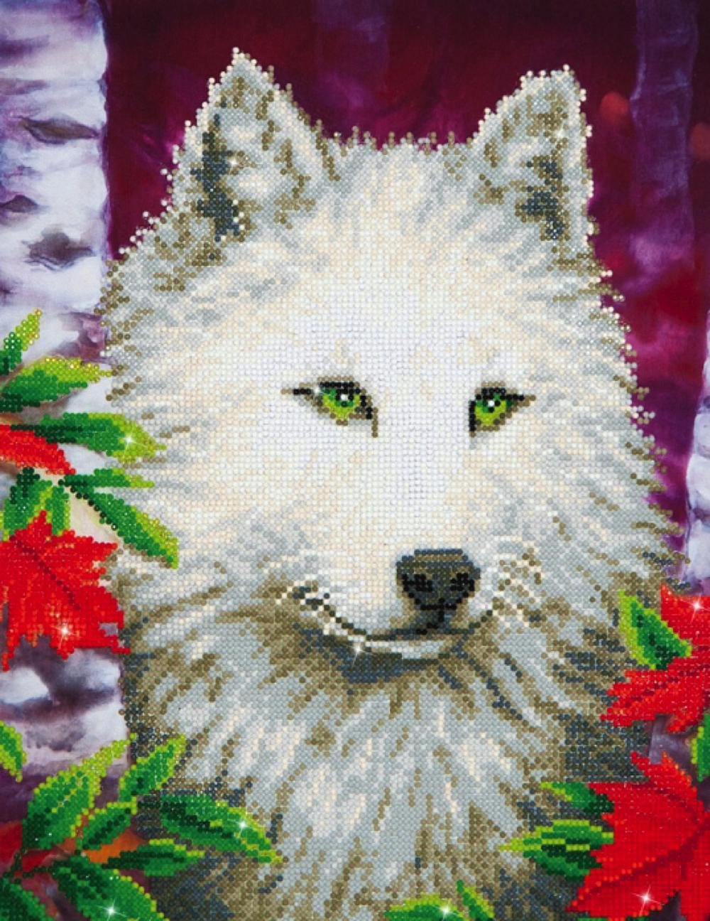 DIAMOND DOTZ - WHITE WOLF - DIAMOND PAINTING - DIAMOND PAINTING