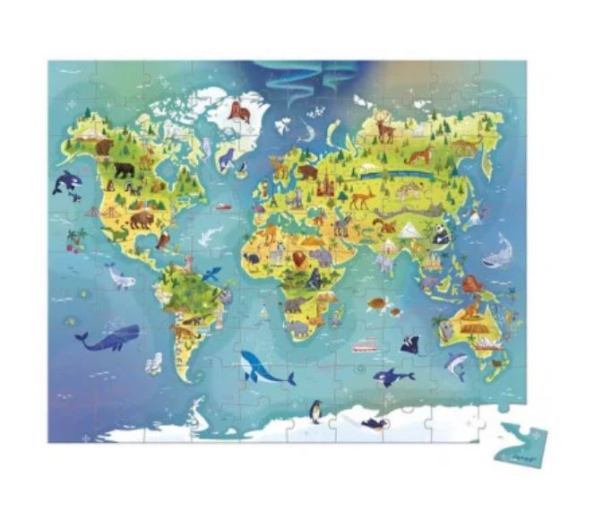 JANOD 100 PIECE JIGSAW PUZZLE - THE WORLD #326074