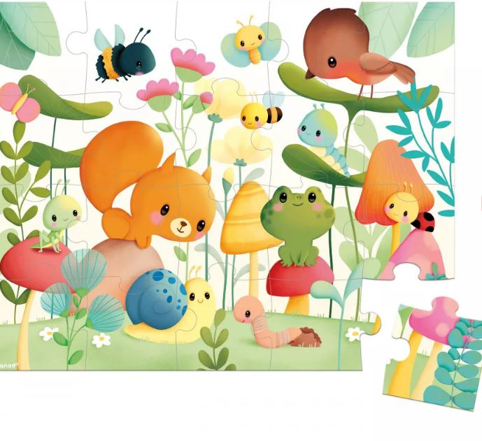JANOD 20-PIECE PUZZLE - GARDEN FRIENDS