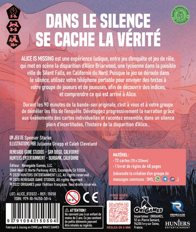 JEU ALICE IS MISSING