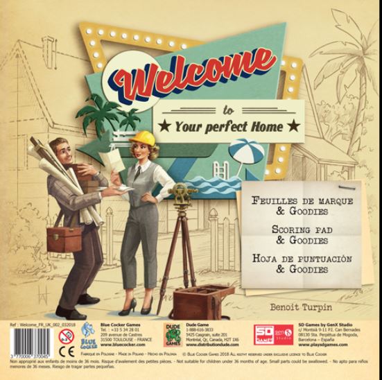 WELCOME GAME - SCORE SHEET AND GOODIES (PAD)