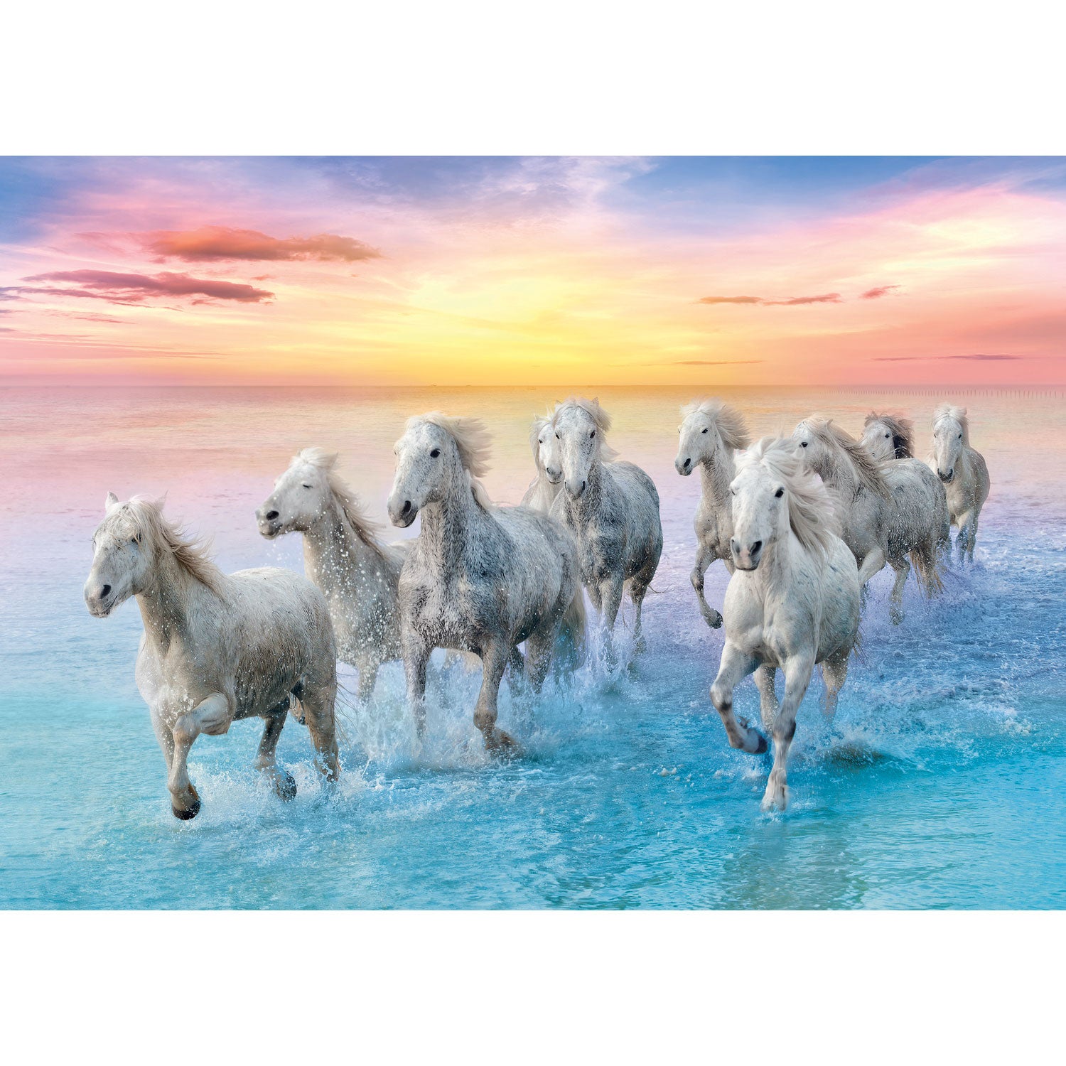 TREFL JIGSAW PUZZLE 500 PIECES - WHITE HORSES GALLOPING