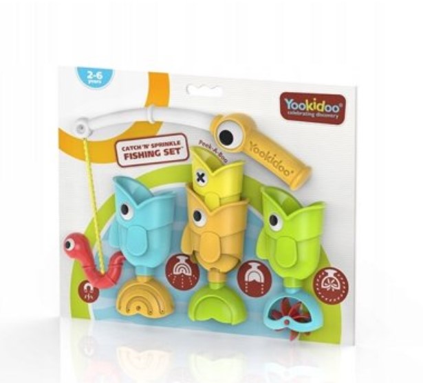 YOOKIDOO - BATH TOY - FISH 'N' SPRAY FISHING SET