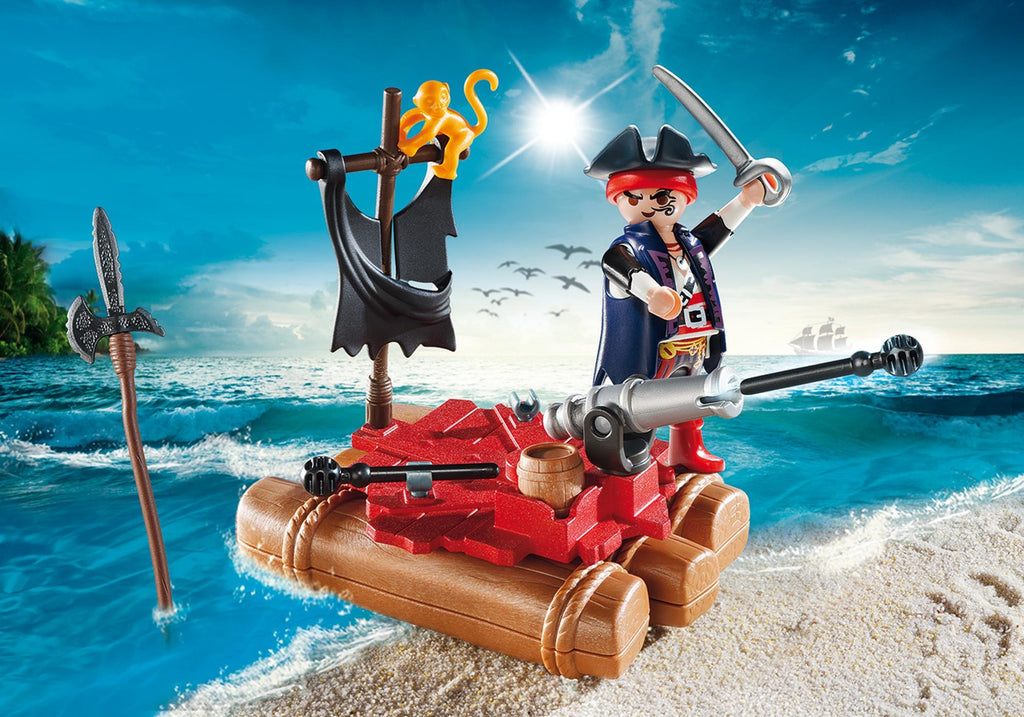 *25 PLAYMOBIL PIRATES - PIRATE CARRY CASE WITH RAFT #5655