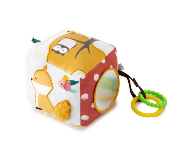 LITTLE BIG FRIENDS - CUBE D'ÉVEIL FORET MULTICOLORE EN TISSU