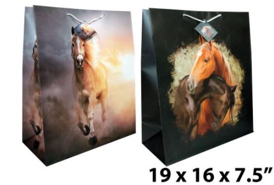 JUMBO GIFT BAG - HORSES ASST
