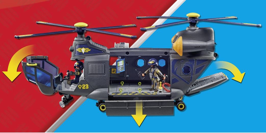 PLAYMOBIL CITY ACTION - HÉLICOPTÈRE DE TRANSPORT DES FORCES SPÉCIALES #71149