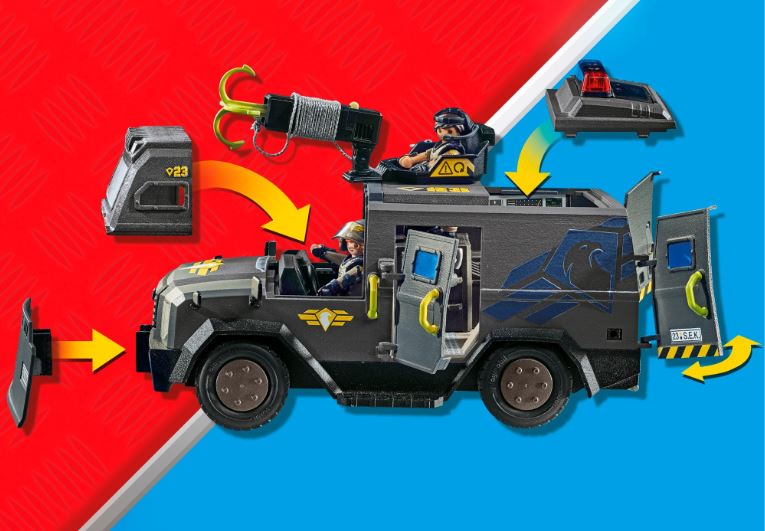 PLAYMOBIL CITY ACTION - SPECIAL FORCES SWAT VEHICLE #71144