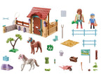 PLAYMOBIL HORSES OF WATERFALL - CAVALIÈRES AVEC BOX ET PONEYS #71494