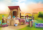 PLAYMOBIL HORSES OF WATERFALL - CAVALIÈRES AVEC BOX ET PONEYS #71494