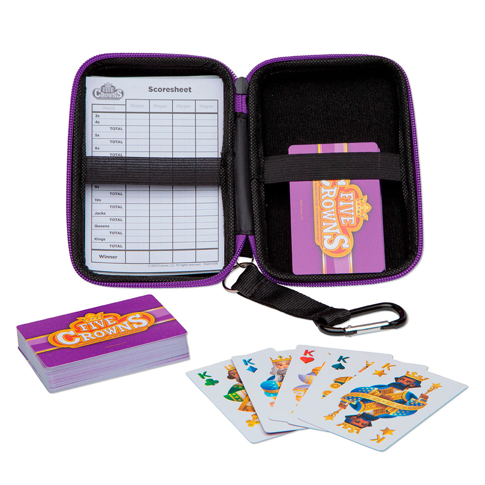 JEU DE CARTES FIVE CROWNS - VOYAGE - VERSION BILINGUE
