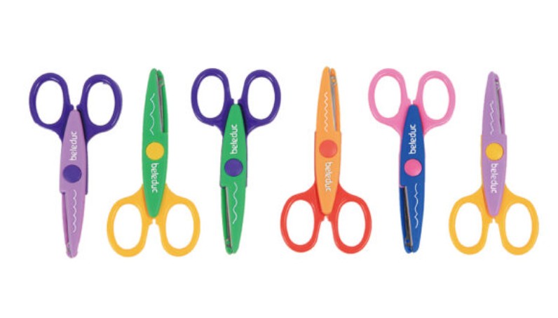 BELEDUC - PLASTIC ZIG ZAG SCISSORS ASST