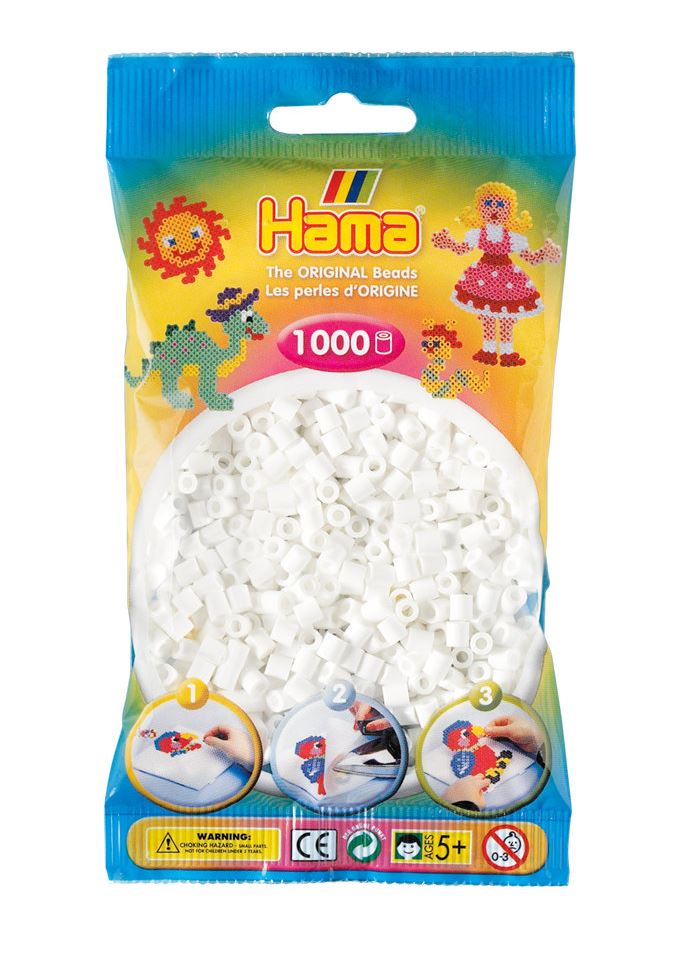 HAMA - BAG OF WHITE HAMA BEADS