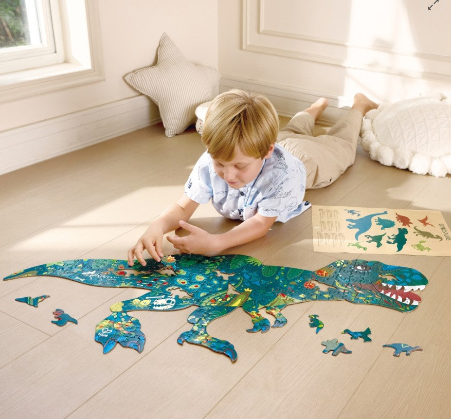 HAPE FLOOR PUZZLE 202 PIECES - DINOSAURS (SILHOUETTE) #E1667