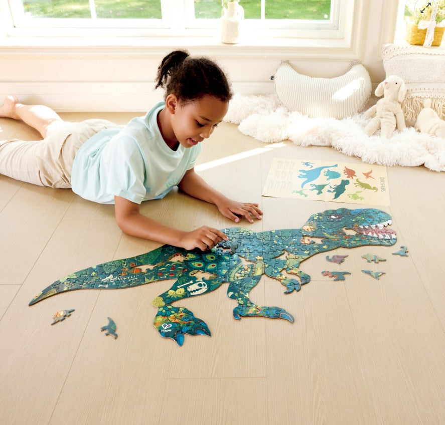 HAPE FLOOR PUZZLE 202 PIECES - DINOSAURS (SILHOUETTE) #E1667