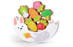 JEU D'ÉQUILIBRE ET D'ENFILAGE DE LAPINS EN BOIS