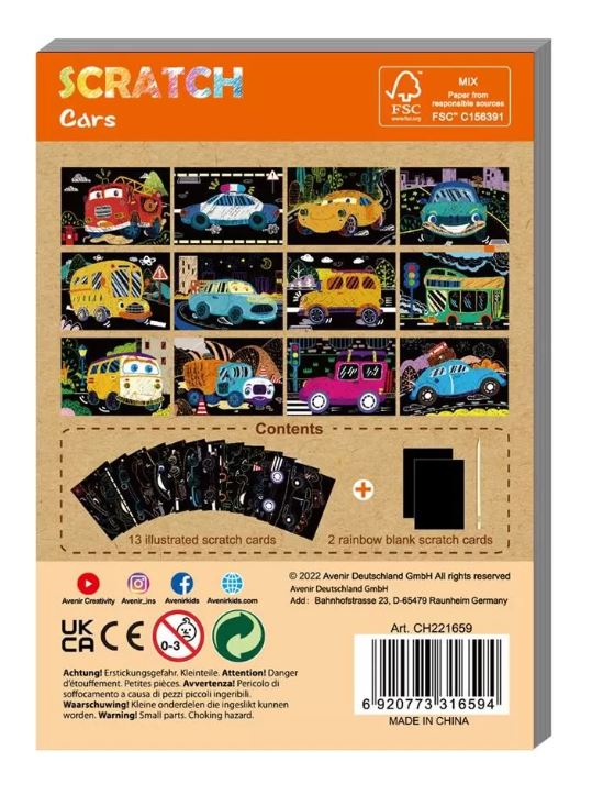 MINI LIVRE À GRATTER - VOITURES (SCRATCH BOOK)