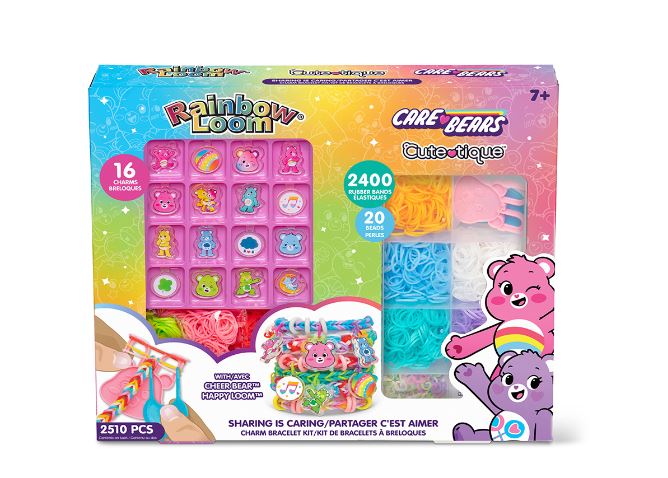 RAINBOW LOOM - ENSMBLE DE BRACELETS ET BRELOQUES À PARTAGER - CARE BEARS CUTE-TIQUE (CALINOURS)