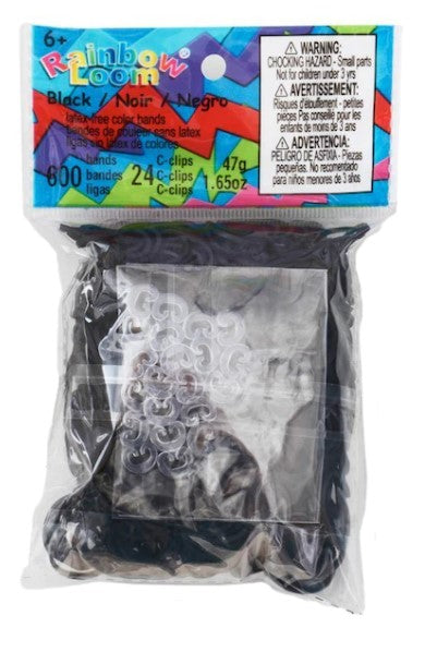 BLACK BRACELET ELASTIC BAGS FOR RAINBOW LOOM
