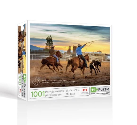 PLUS1PUZZLE 1001-PIECE JIGSAW PUZZLE - CALF ROPING #P1P13812