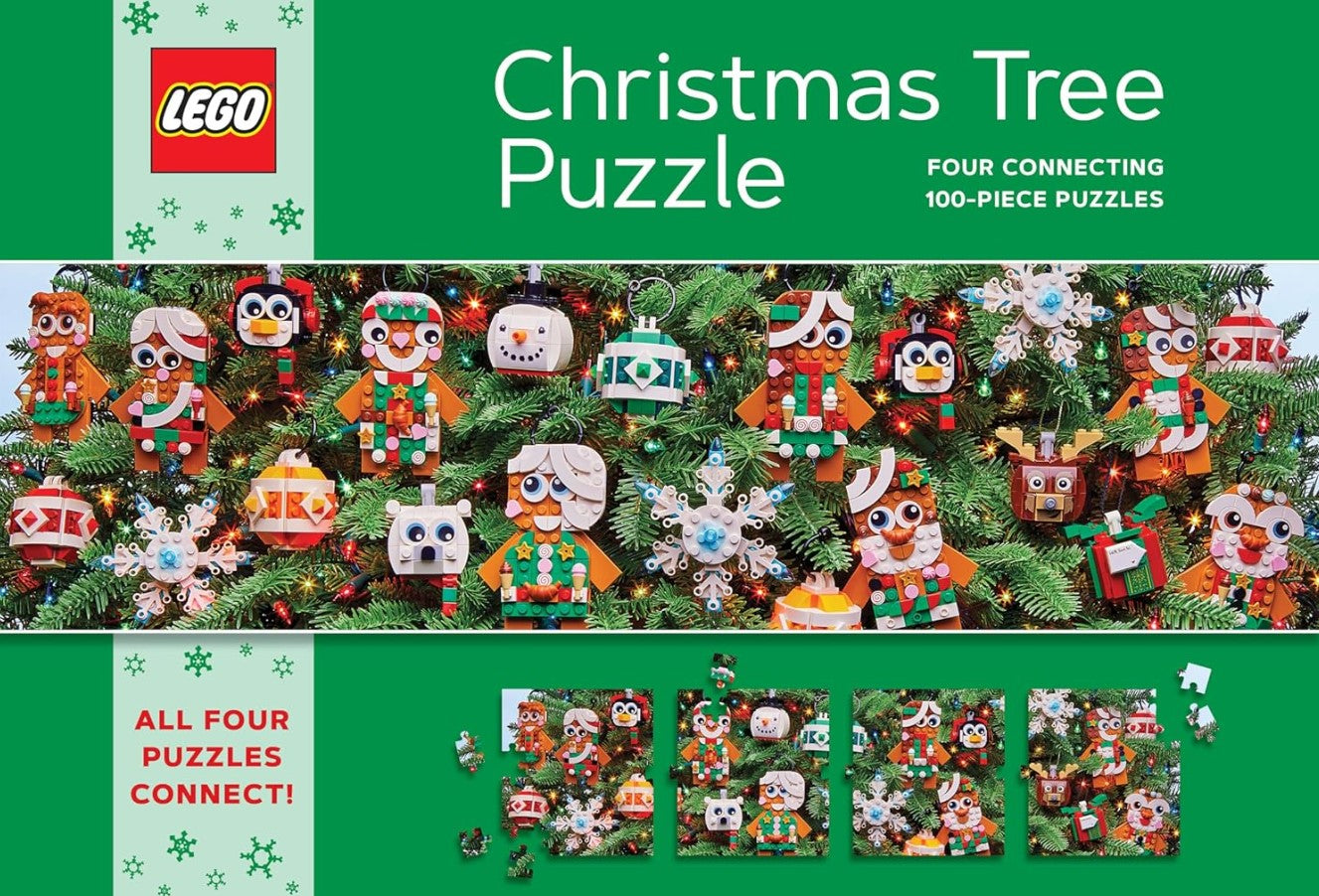 CASSE-TÊTE DE LEGO 4 X 100 PIÈCES - SAPIN DE NOËL