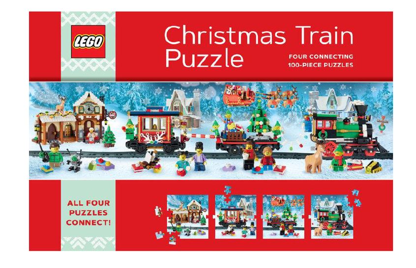 LEGO 4 X 100 PIECE JIGSAW PUZZLE - CHRISTMAS TRAIN