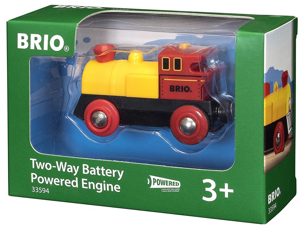 BRIO - YELLOW BIDIRECTIONAL BATTERY-POWERED LOCOMOTIVE "BEST SELLER" #33594