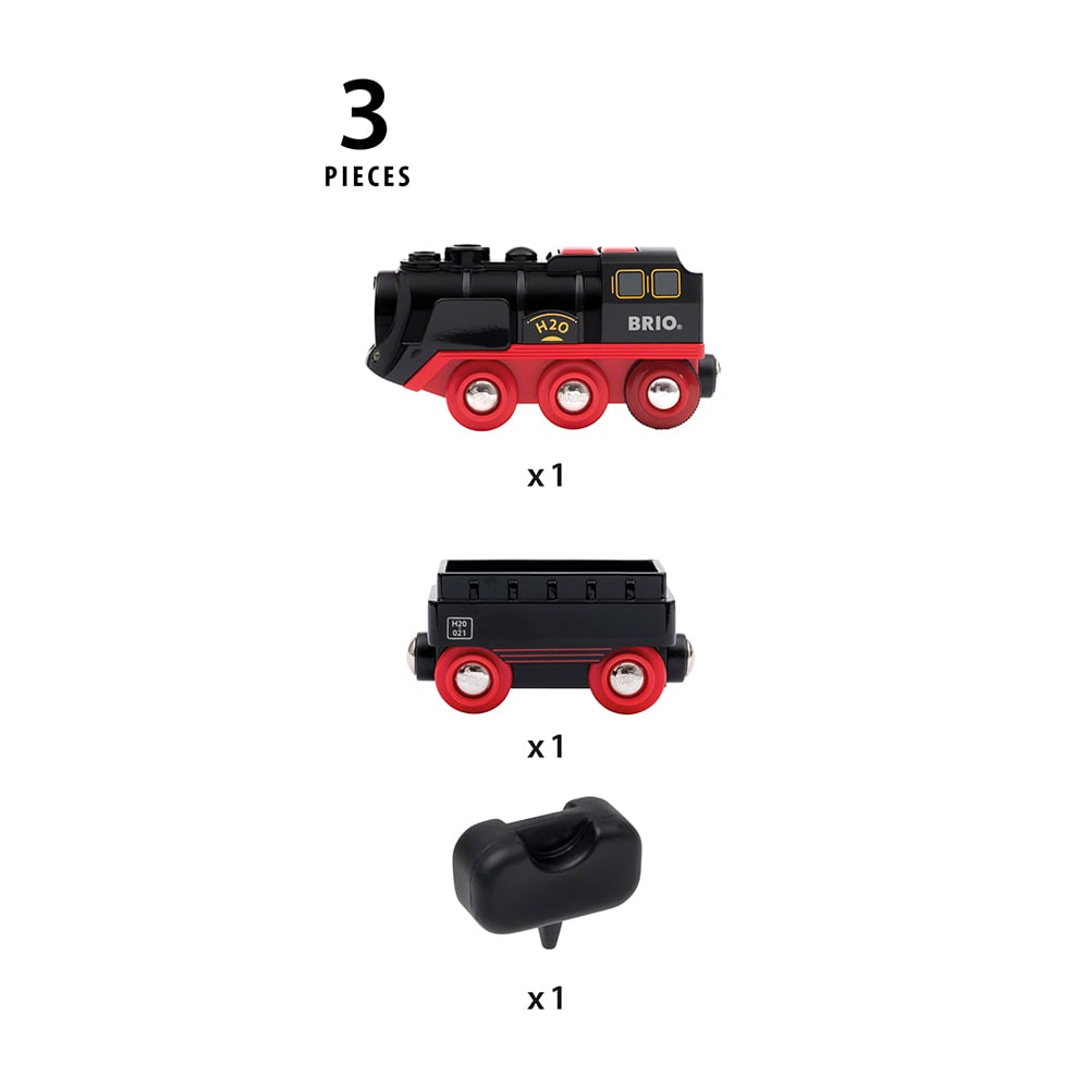 BRIO - LOCOMOTIVE À VAPEUR NOIR À PILES #33884
