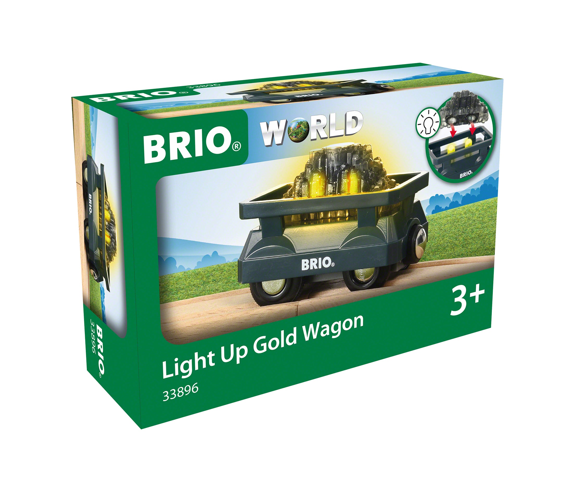 BRIO - WAGON LUMINEUX CHARGÉ D'OR #33896