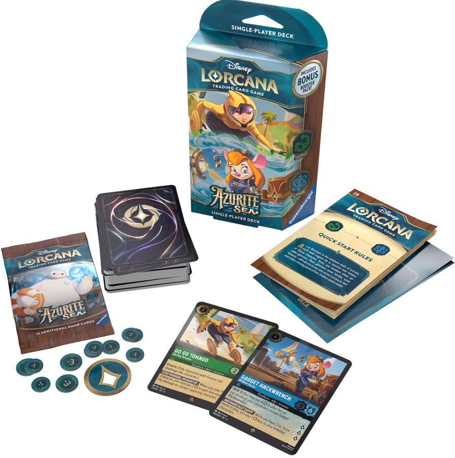 CARTES DISNEY LORCANA - AZURITE SEA - STARTER DECK ASST - Version anglaise