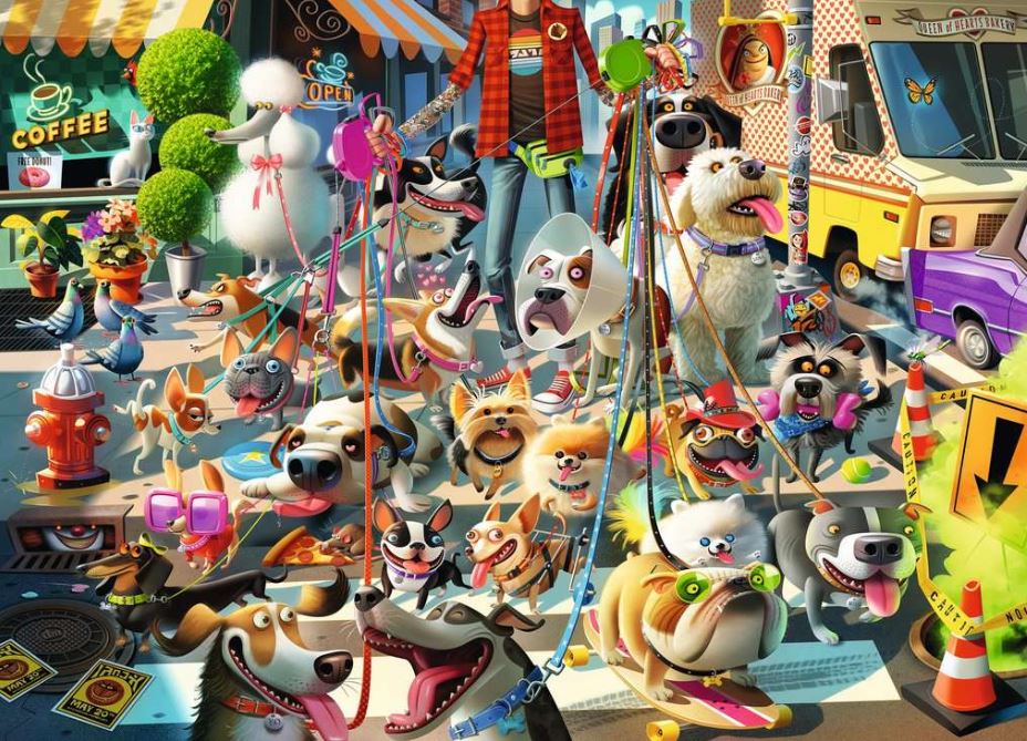RAVENSBURGER JIGSAW PUZZLE 1000 PIECES - THE DOG WALKER #12000876