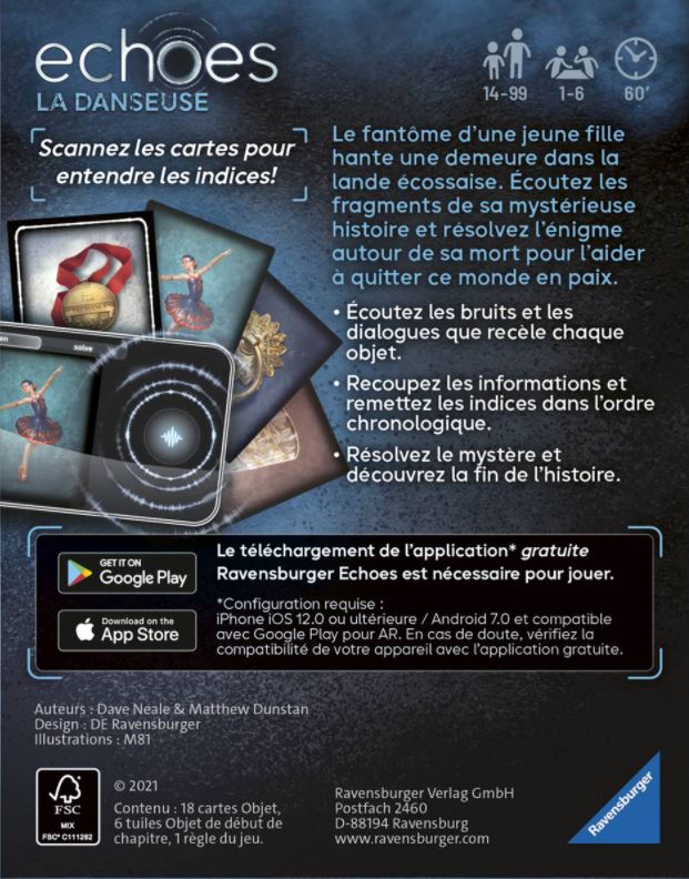 JEU D'ENQUÊTE AUDIO ECHOES ASST (LA DANSEUSE - LE COCKTAIL - L'ÉCLIPSE)