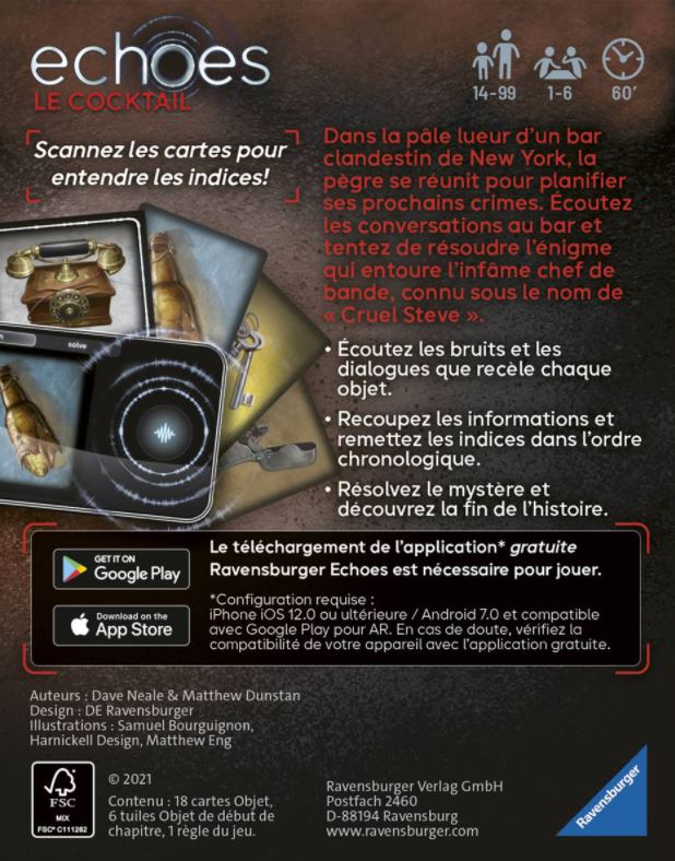 JEU D'ENQUÊTE AUDIO ECHOES ASST (LA DANSEUSE - LE COCKTAIL - L'ÉCLIPSE)
