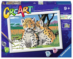 PEINTURE À NUMÉROS CREART RAVENSBURGER - AMIS DE SAFARI - 7" X 10" PETITE