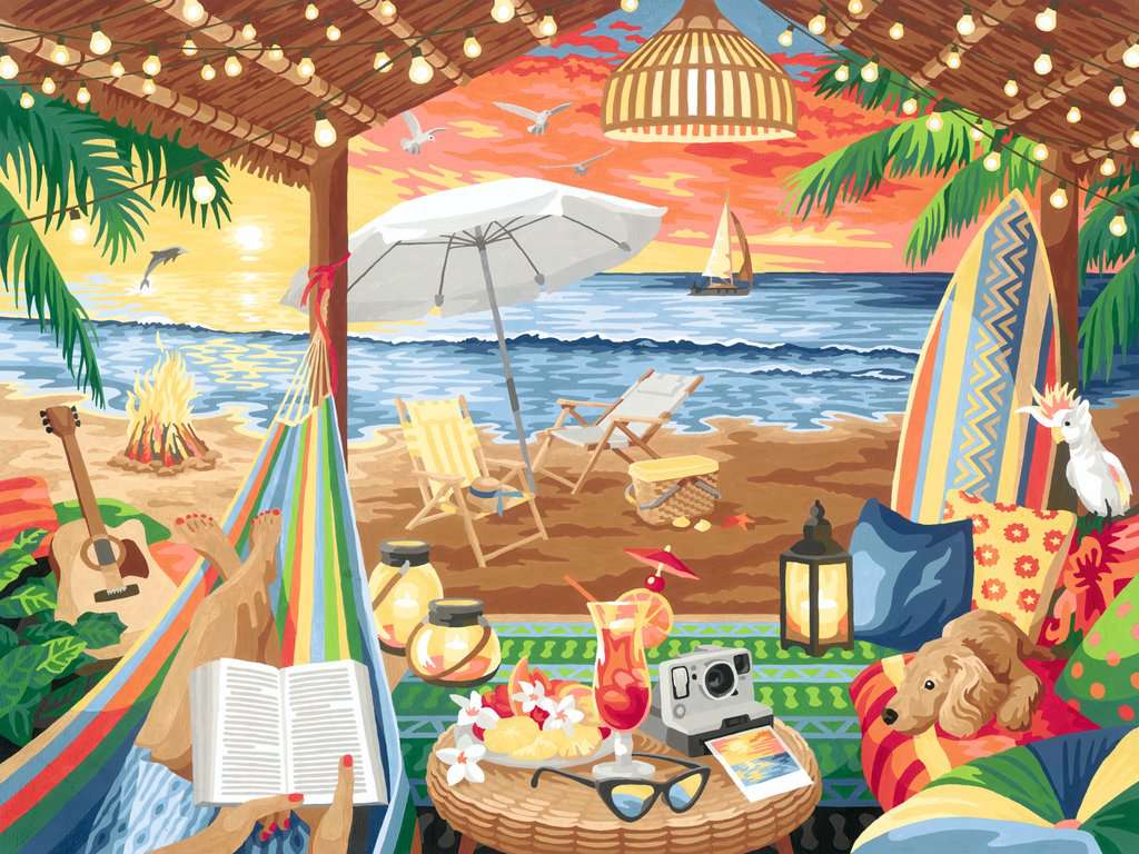RAVENSBURGER CREART PAINT BY NUMBERS - COSY CABIN 12" X 16" LARGE