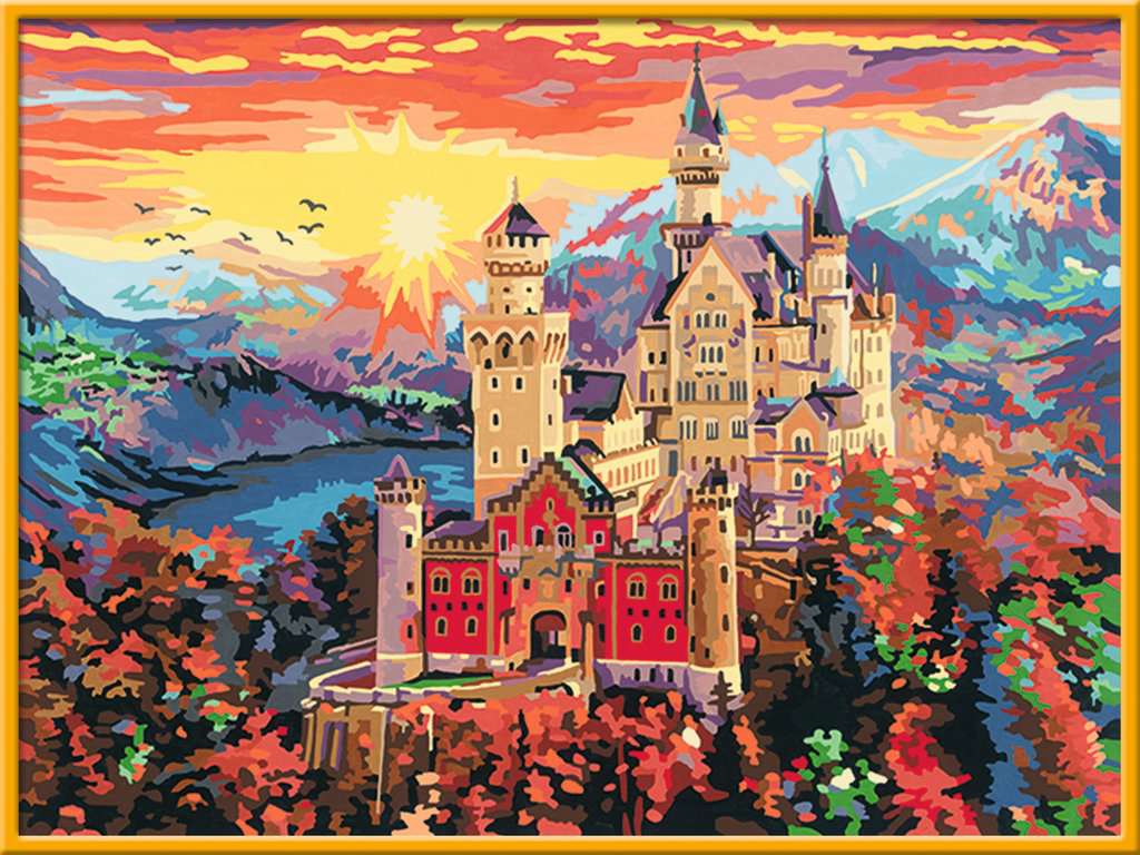 RAVENSBURGER CREART PAINT BY NUMBERS - ENCHANTED FAIRY TALE CASTLE 12" X 16" LARGE