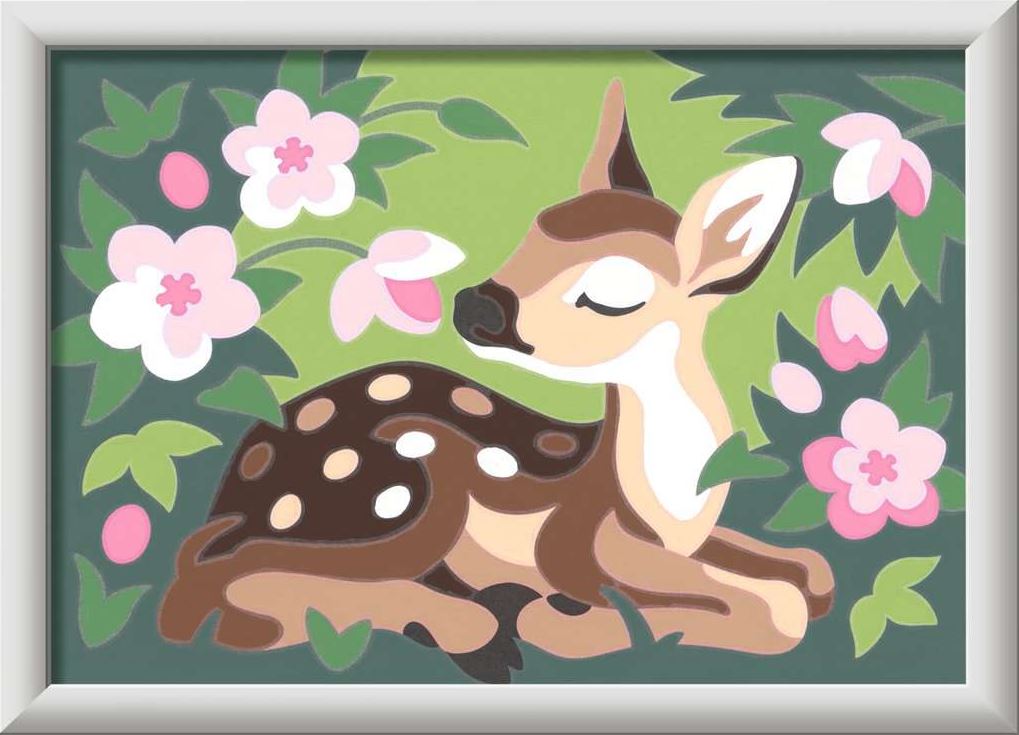 PEINTURE À NUMÉROS CREART RAVENSBURGER - FAUVE FLEURI - 7" X 5" MINI