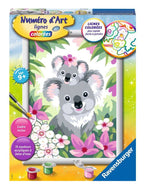 PEINTURE À NUMÉROS CREART RAVENSBURGER - MAMAN KOALA ET SON BÉBÉ - 7" X 10" PETITE
