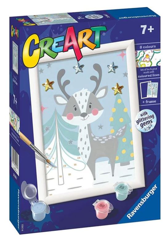 CREART RAVENSBURGER PAINT BY NUMBERS - CUTE DEER - 5" X 7" MINI