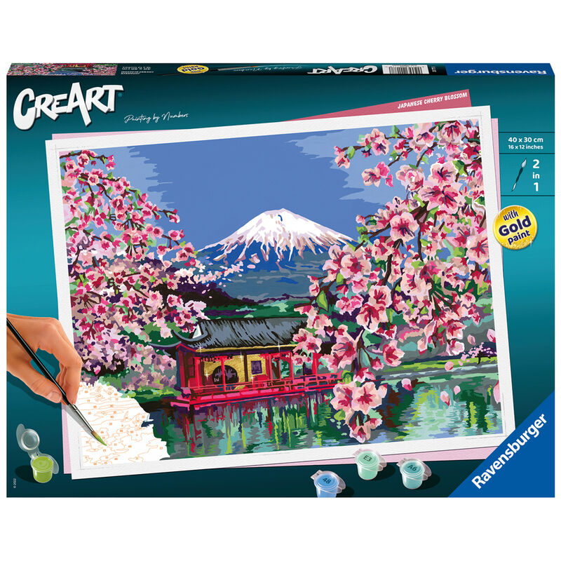 PEINTURE À NUMÉROS CREART RAVENSBURGER - PRINTEMPS JAPONAIS - 12" X 16" GRANDE
