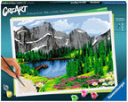 RAVENSBURGER CREART PAINT BY NUMBERS - MOUNTAIN VIEW - 12" X 16" LARGE