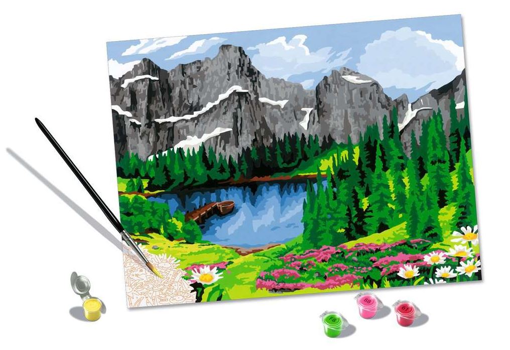RAVENSBURGER CREART PAINT BY NUMBERS - MOUNTAIN VIEW - 12" X 16" LARGE