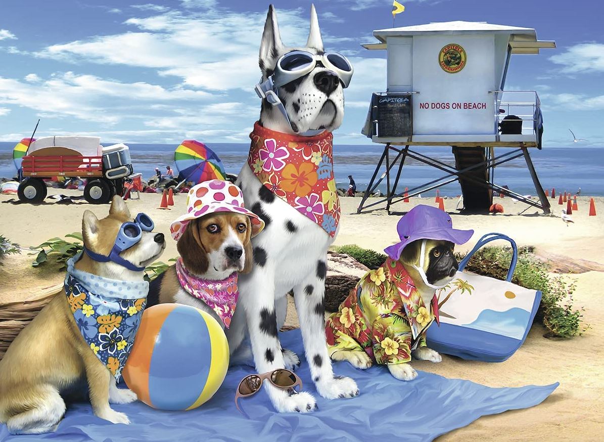 RAVENSBURGER JIGSAW PUZZLE 100 LARGE PIECES - NO DOGS ALLOWED #10526