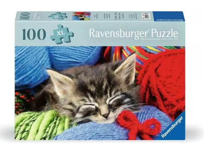 RAVENSBURGER JIGSAW PUZZLE 100 PIECE XL - YARN CAT #12001363