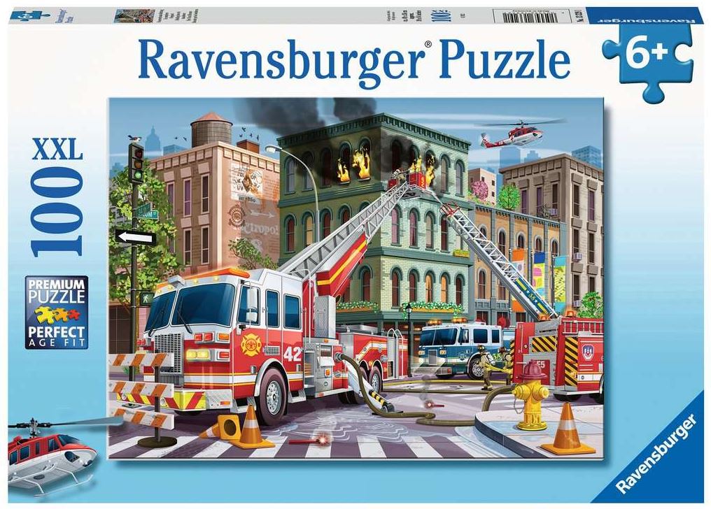 RAVENSBURGER CASSE-TÊTE 100 PIÈCES XXL - CAMION D'INCENDIE AU TRAVAIL #13329