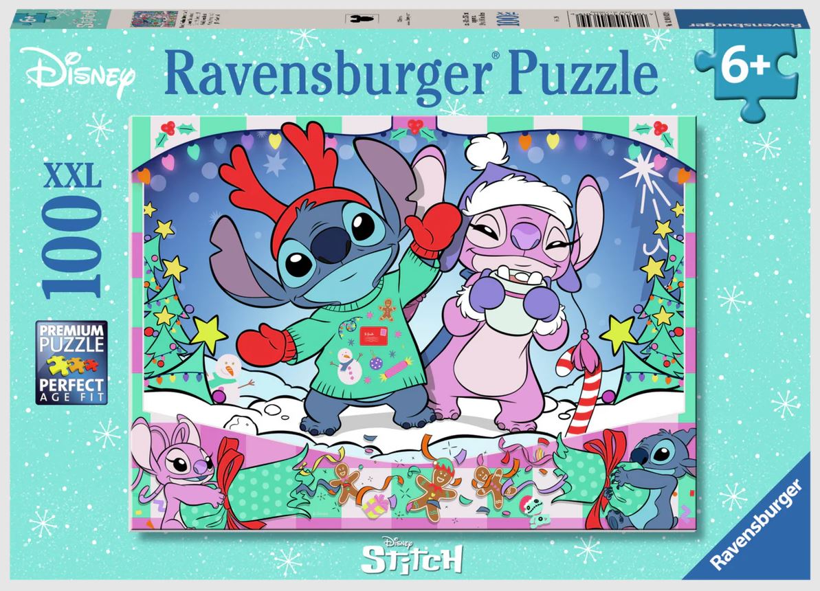 RAVENSBURGER JIGSAW PUZZLE 100 PIECES XXL - STITCH CHRISTMAS #12004030