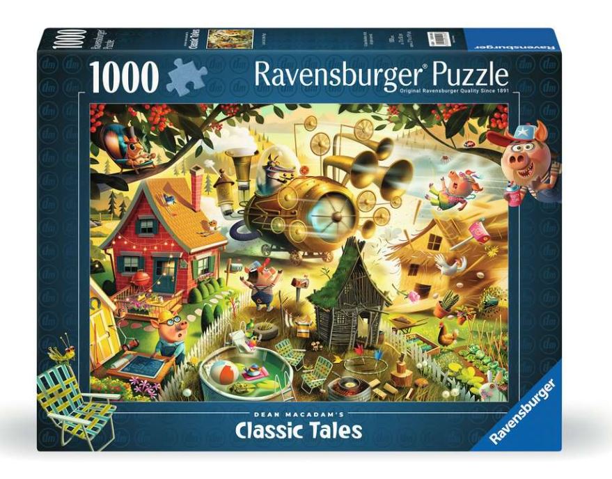 RAVENSBURGER JIGSAW PUZZLE 1000 PIECES - BEWARE OF LITTLE PIGS! #12001004